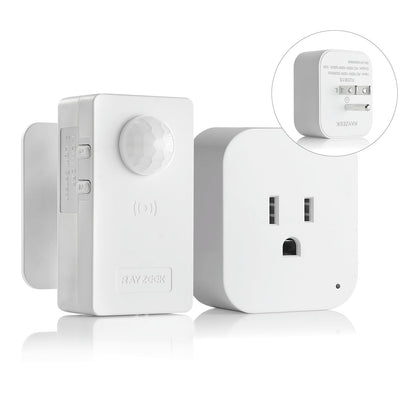 RAYZEEK Wireless Motion Sensor Plug Kit – Auto On/Off, 10A/1100W, No-WiFi Required