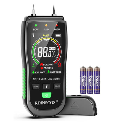 RDINSCOS Digital Moisture Meter – Pin-Type Wood & Drywall Moisture Tester
