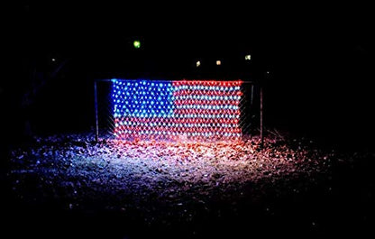 Realization American Flag LED String Lights – 420 Bright Waterproof Net Light for Outdoor Decor