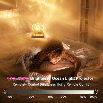 RICHMYC Ocean Wave Projector Light — 16 Colors, 360° Ripple, Remote Control