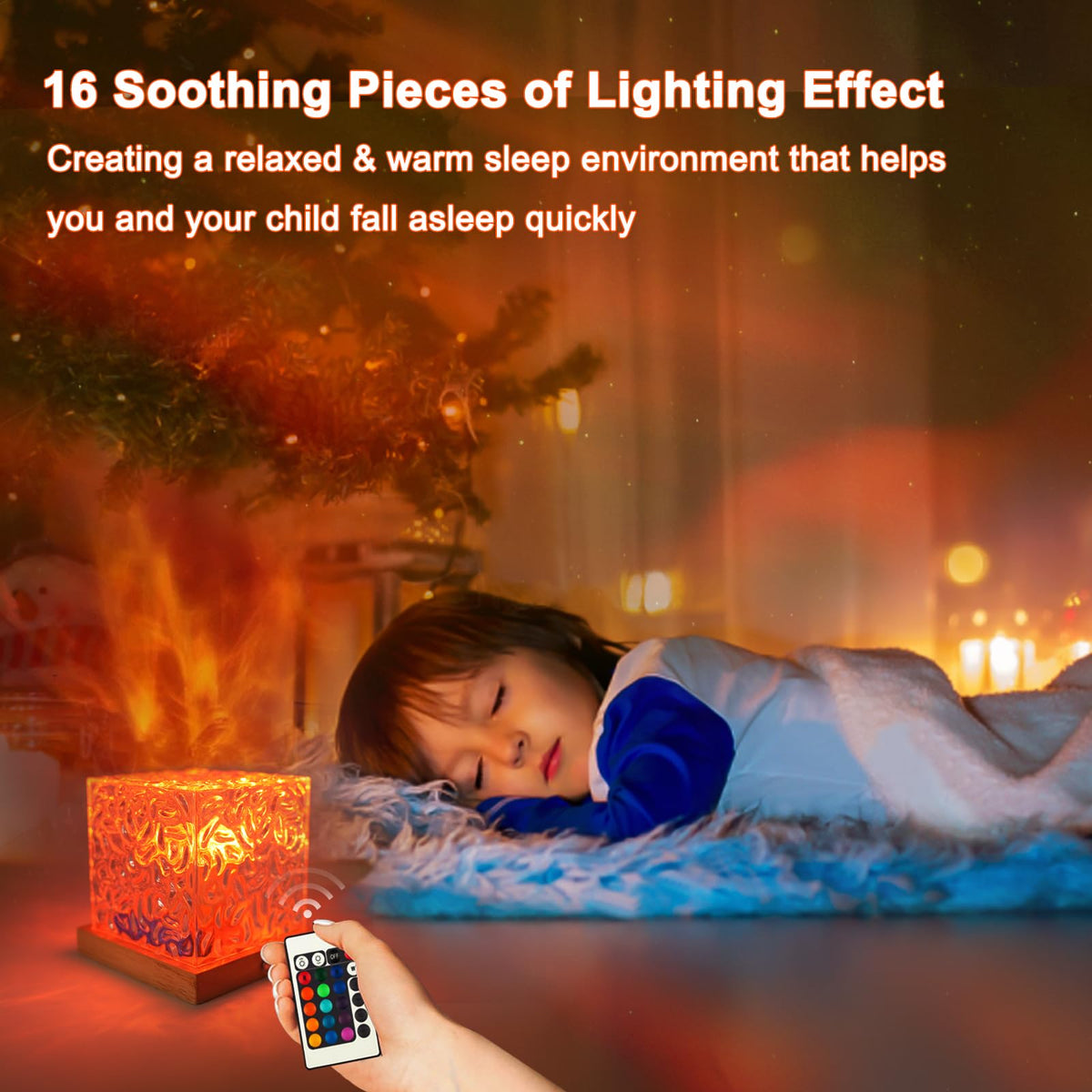 RICHMYC Ocean Wave Projector Light — 16 Colors, 360° Ripple, Remote Control