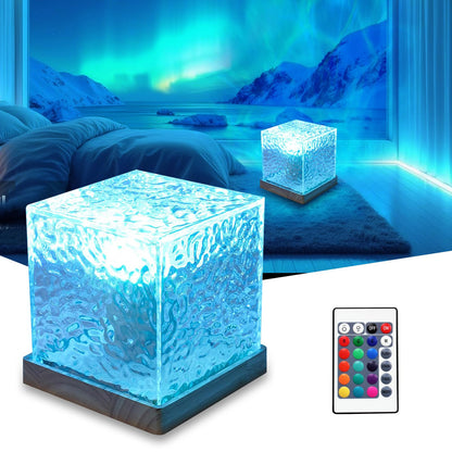 RICHMYC Ocean Wave Projector Light — 16 Colors, 360° Ripple, Remote Control