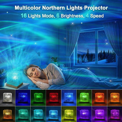 RICHMYC Ocean Wave Projector Light — 16 Colors, 360° Ripple, Remote Control