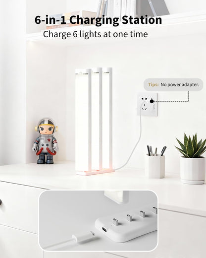 Rihvy USB Under Cabinet Lighting Charging Station - 6 USB-C Ports (2-Pack)