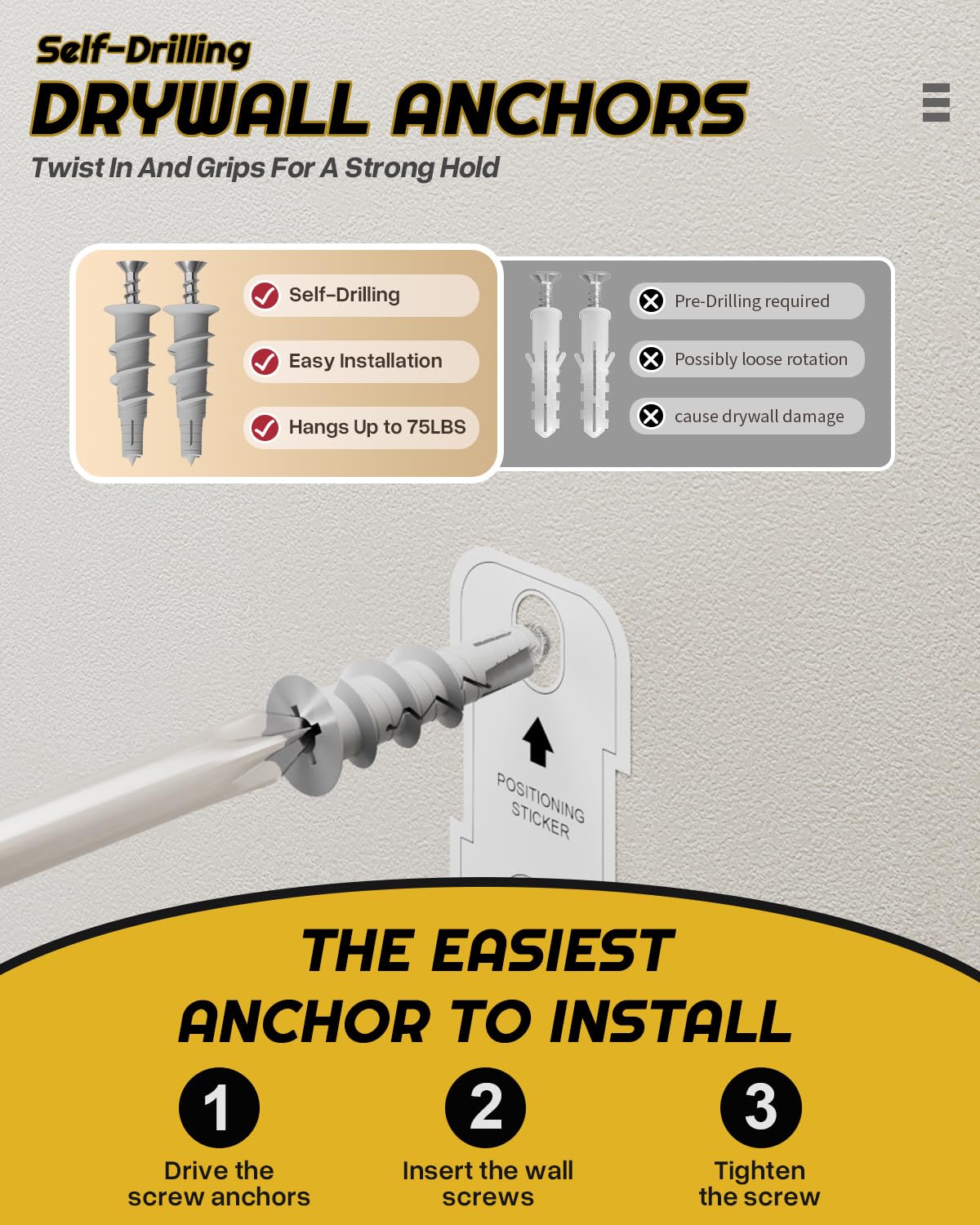 RIVAMBER 4-Pack Matte Black Towel Hook – Heavy-Duty Wall Mount Hooks for Bathroom & More