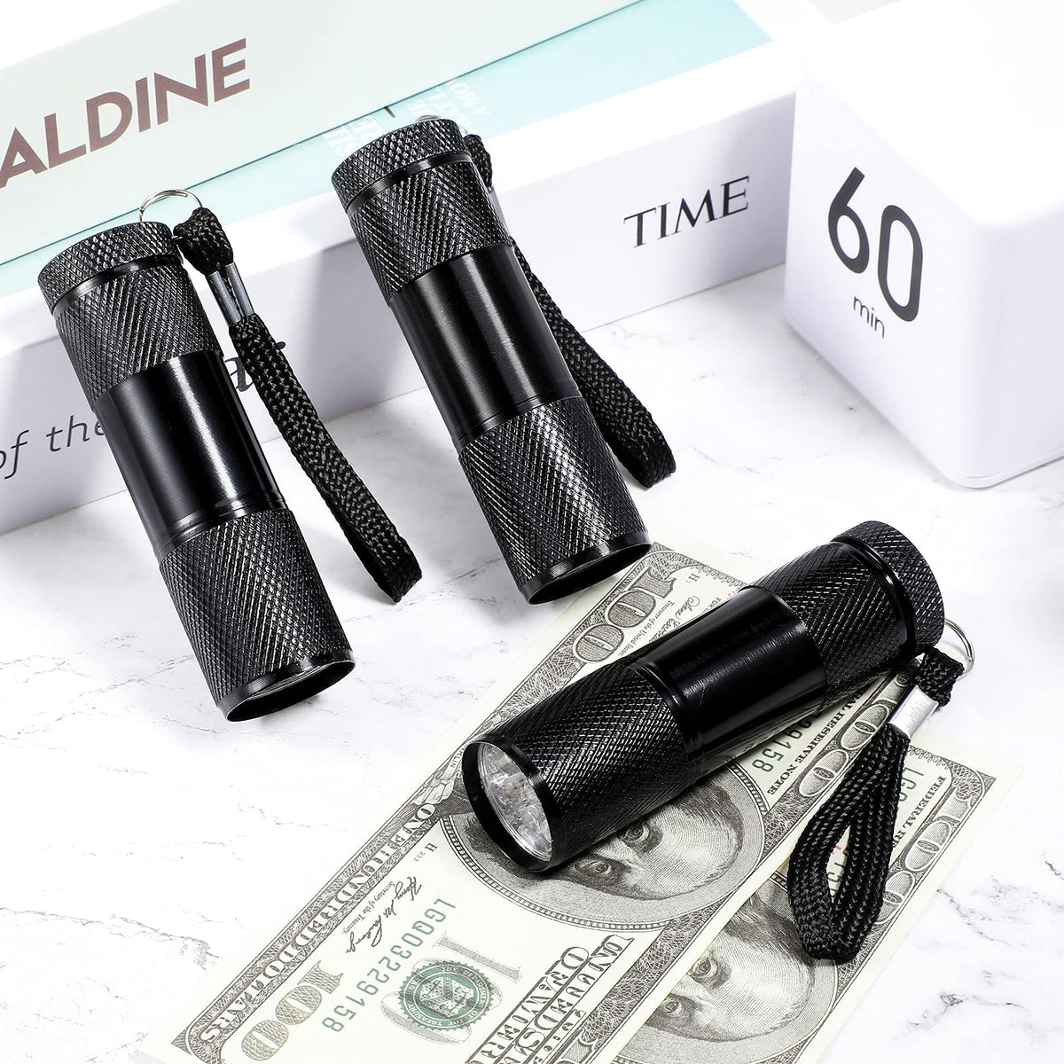 ROCEEI 10-Piece UV Blacklight Flashlights | Portable Purple Light for Pet Stains & Inspections