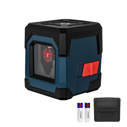 RockSeed Cross Line Laser Level – Self-Leveling, 360° Rotatable, 2-Line Red Laser (IP54, Includes Case)