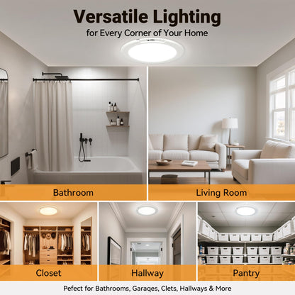 Rodalims Rechargeable Ceiling Light (No Wiring) – Battery LED with Remote