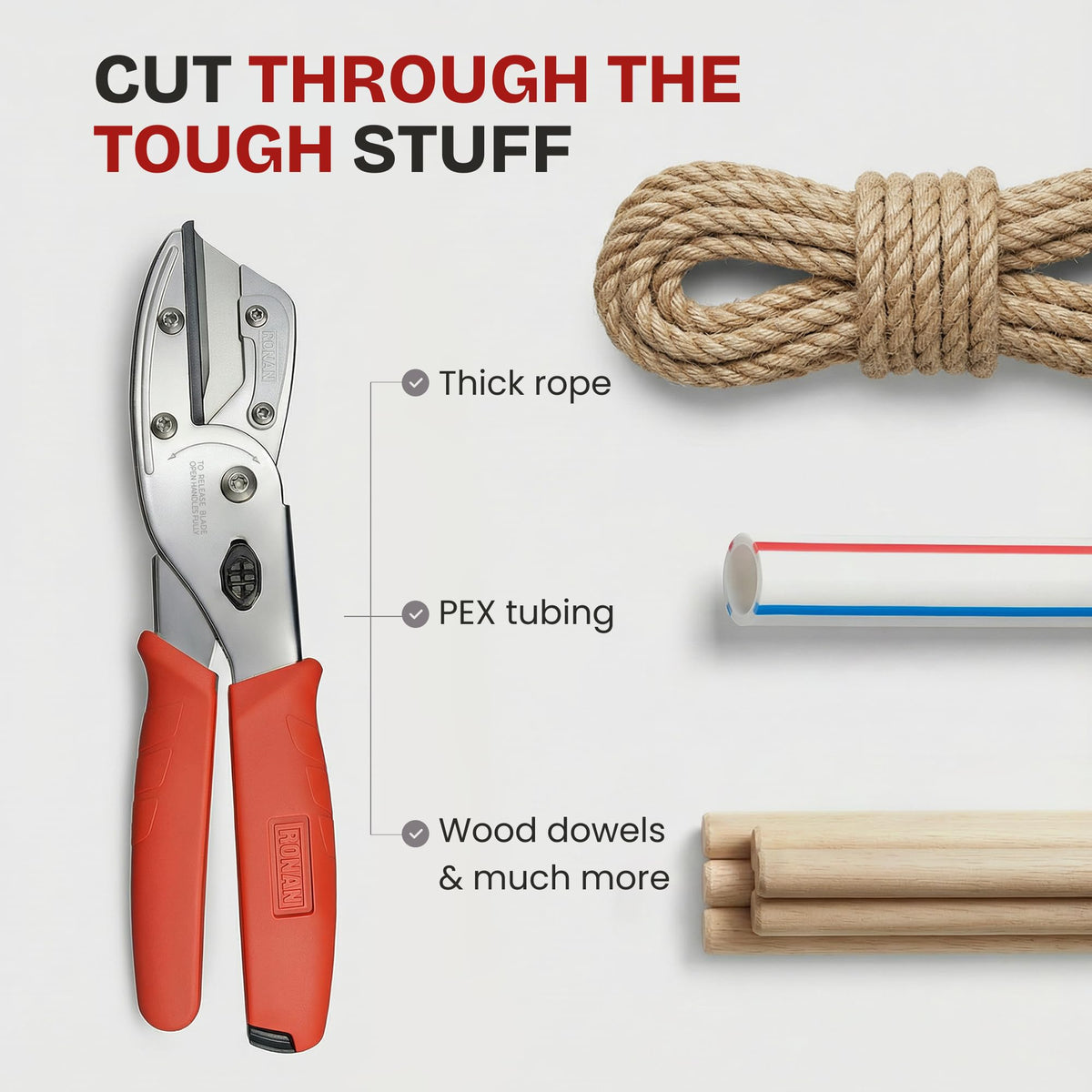 RONAN Multi-Cut Quick Change Utility Cutter — Razor Sharp, Multipurpose Tool