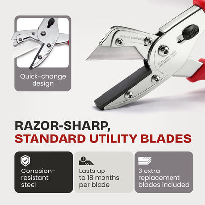 RONAN Multi-Cut Quick Change Utility Cutter — Razor Sharp, Multipurpose Tool
