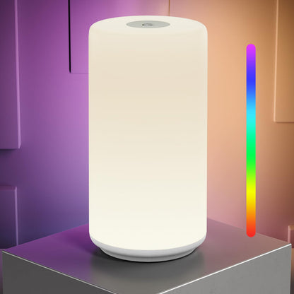 ROOTRO Touch Bedside Lamp – RGB Cycle, 3-Level Dimming, Warm White LED Nightstand