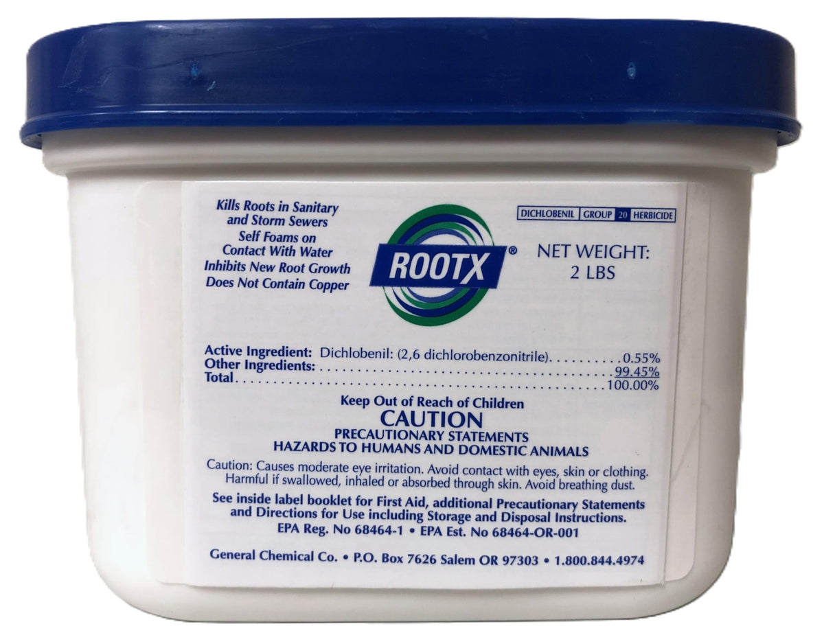 ROOTX 2 lb Jar with Funnel/Applicator – Foaming Root Control for Sewer Lines & Septic Systems