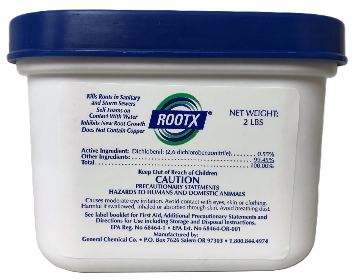 ROOTX 2 lb Jar with Funnel/Applicator – Foaming Root Control for Sewer Lines & Septic Systems