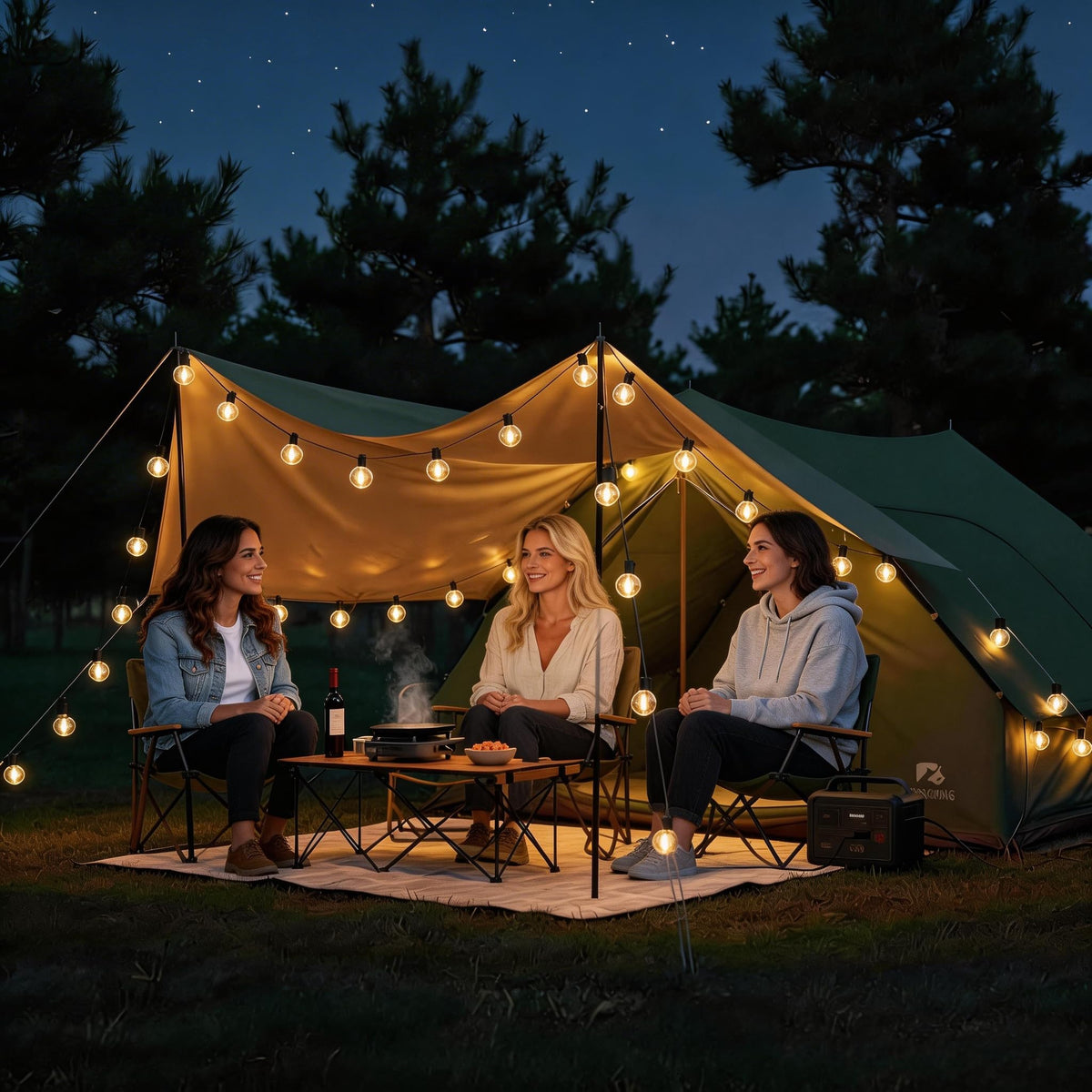 RTTY Outdoor String Lights 50 ft – Waterproof G40 LED, Dimmable & Connectable Globe Lighting for Patio