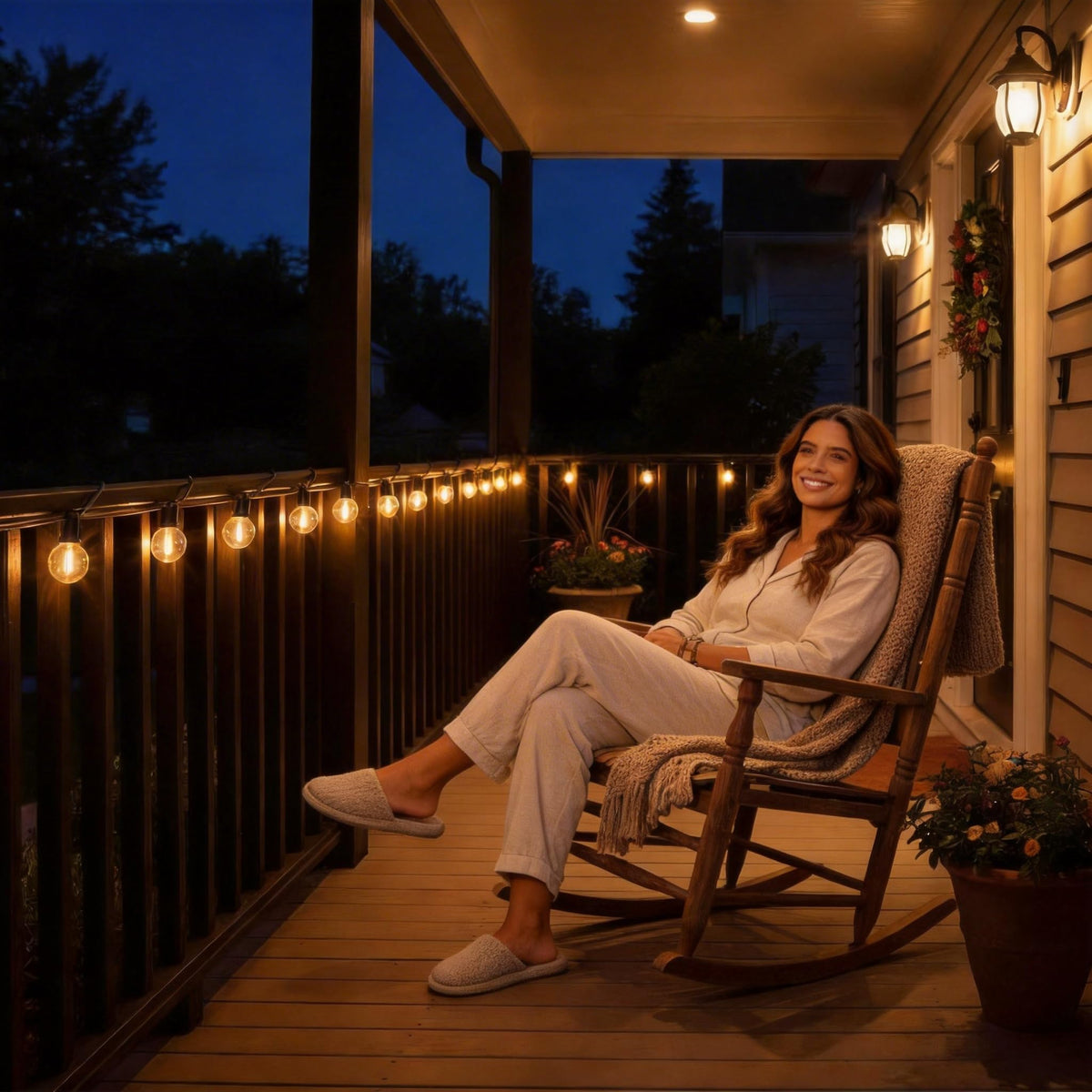 RTTY Outdoor String Lights 50 ft – Waterproof G40 LED, Dimmable & Connectable Globe Lighting for Patio