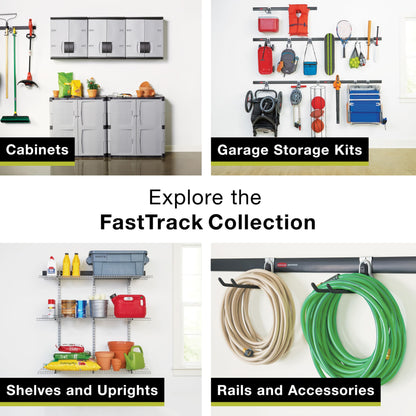 Rubbermaid FastTrack Rail Storage Kit 48x16 — 3 Shelves, 350 lb per Shelf