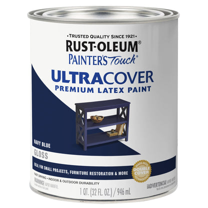 Rust-Oleum Painter's Touch Gloss Navy Blue Brush-On Paint – 1 Quart