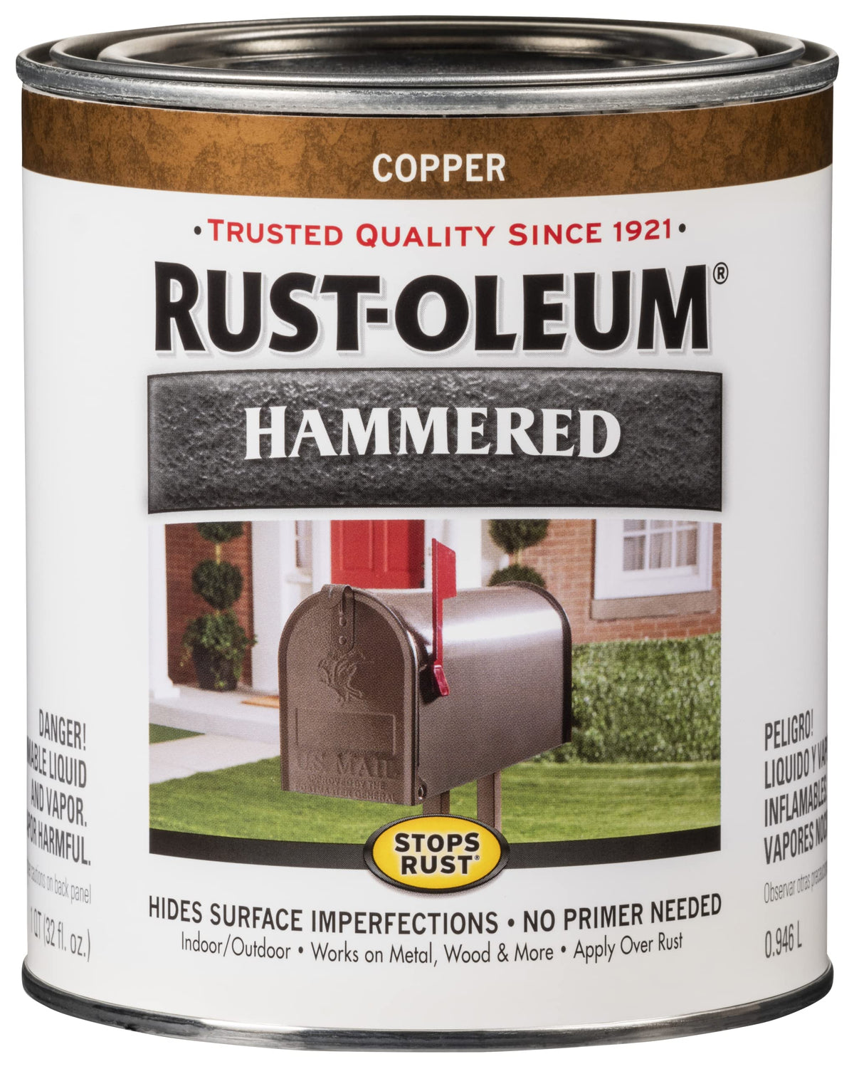 Rust-Oleum Stops Rust Hammered Copper Finish – Quart