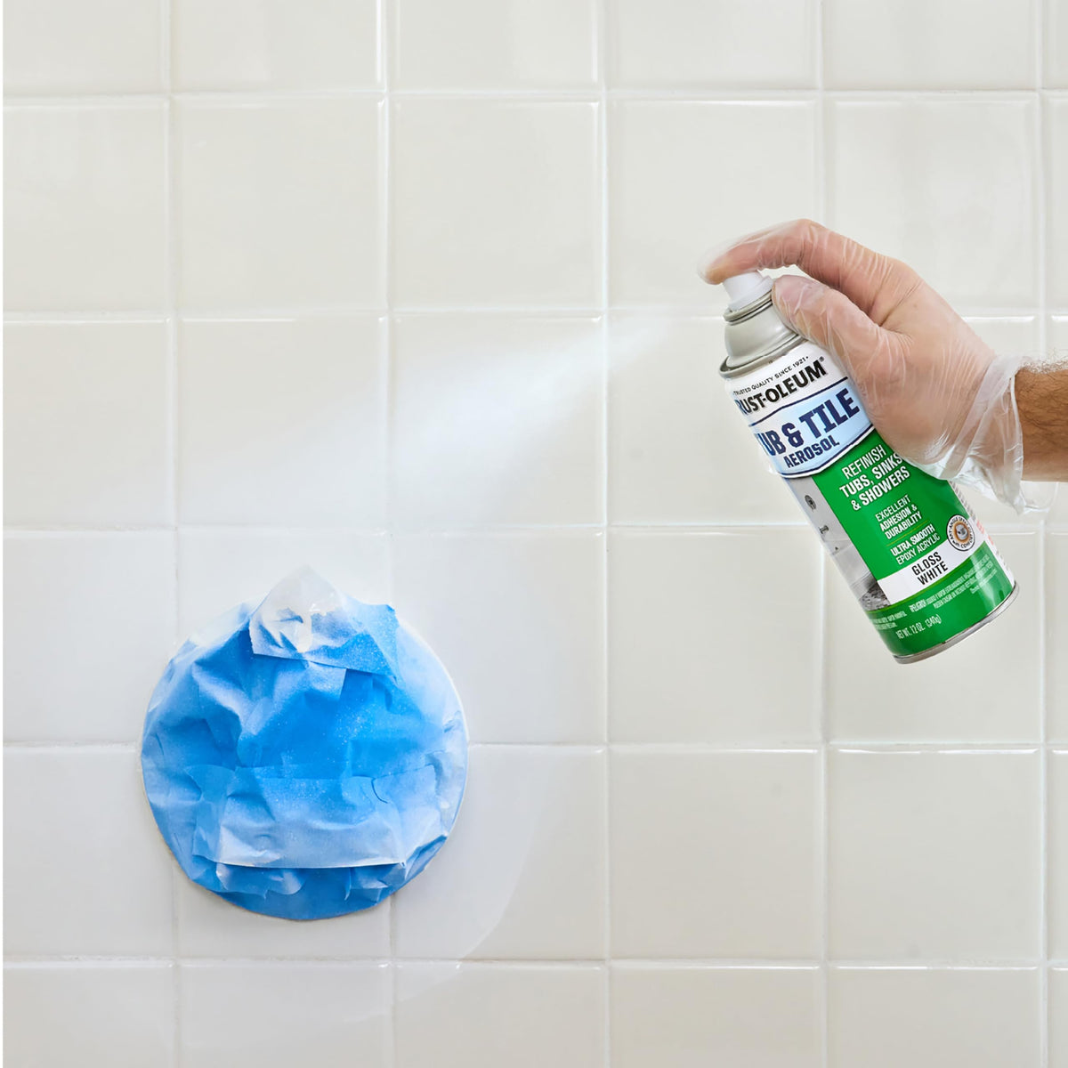 Rust-Oleum Tub & Tile Spray Paint, 12 oz, Gloss White – One-Step Bathroom Refinishing