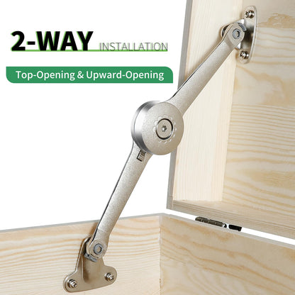 RUYUFE Lid Support Hinge – Soft Close 40lb, 2-Pack for Toy Boxes & Cabinets