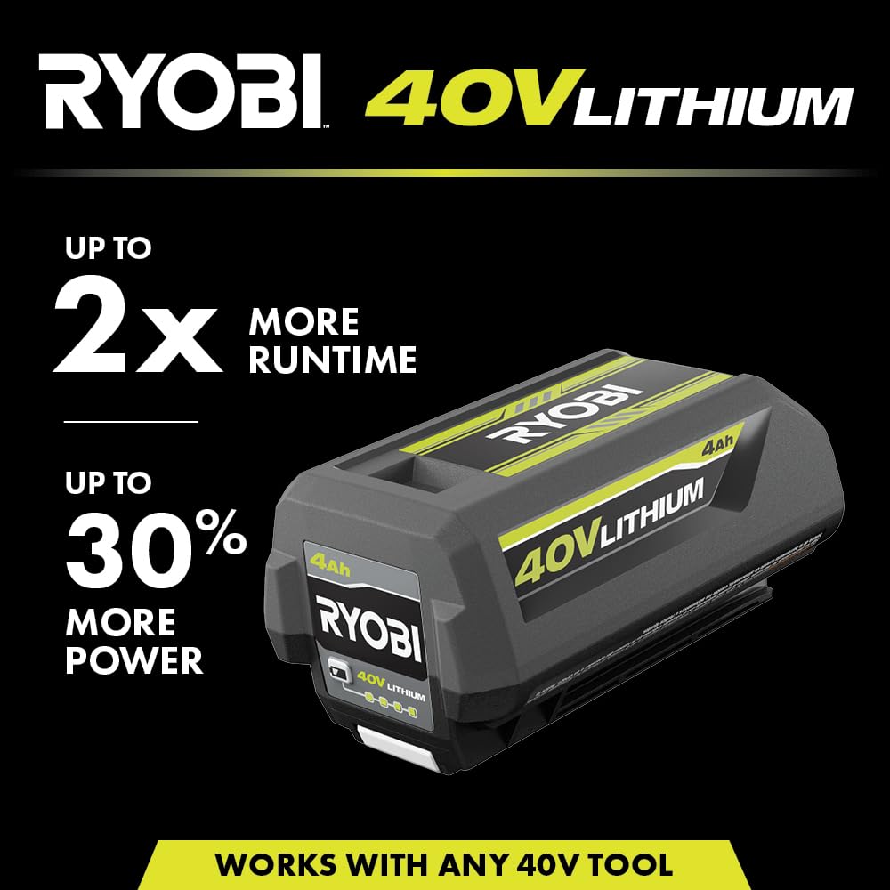 RYOBI 40V Lithium-Ion 4.0Ah Battery – High-Performance Outdoor Power