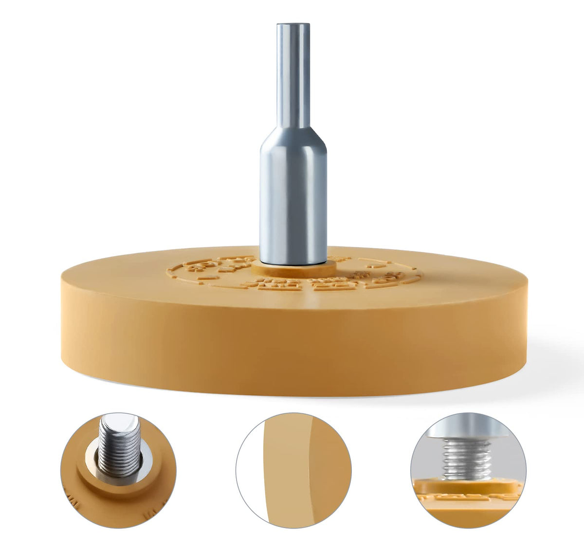 S SATC Decal Remover Eraser Wheel 2-Pack – Drill Adapter Kit for Car Emblems, Pinstripes & Vinyl
