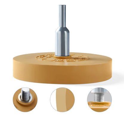 S SATC Decal Remover Eraser Wheel 2-Pack – Drill Adapter Kit for Car Emblems, Pinstripes & Vinyl
