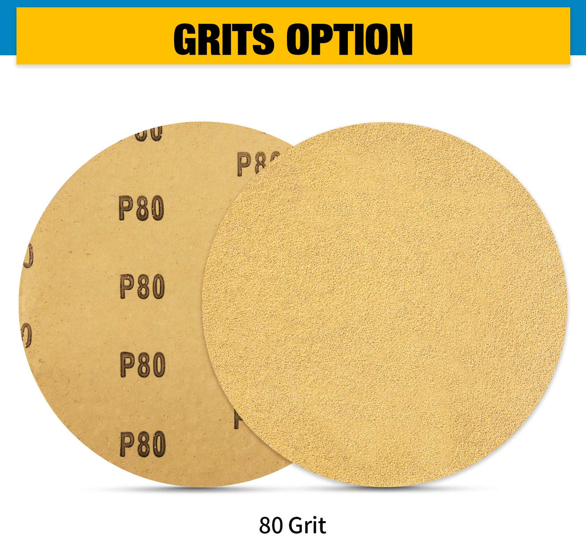 S SATC 100 PCS PSA Sanding Discs 6-Inch 80 Grit – Adhesive Backed Aluminum Oxide