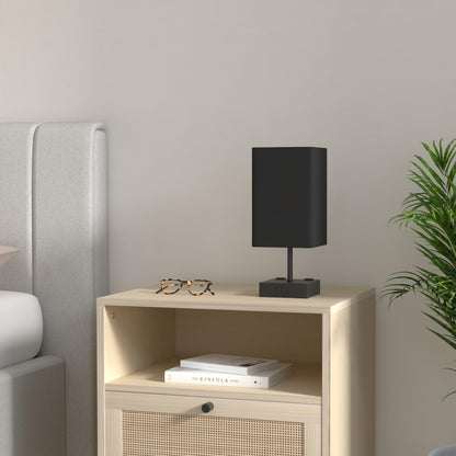 Sailstar Table Lamp for Bedroom | 3-Way Dimmable Touch, USB-C & USB-A, Black Nightstand Lamp