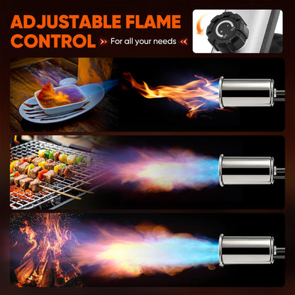 SakerPlus Propane Torch — 3272°F Adjustable Flame & Safety Lock