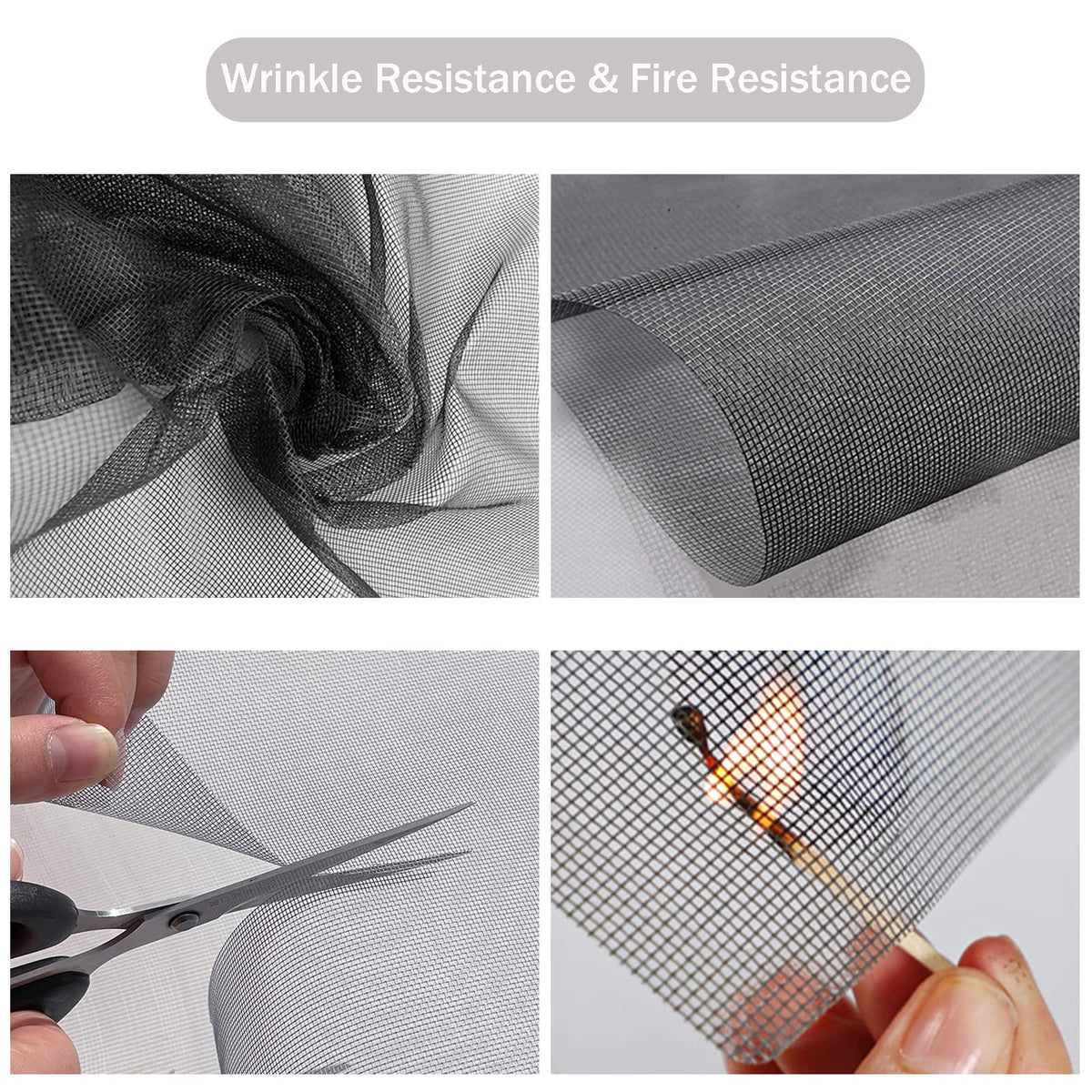 SAKURRY Window Screen Replacement Kit 48x99 in – Fiberglass Mesh, Tool & Spline