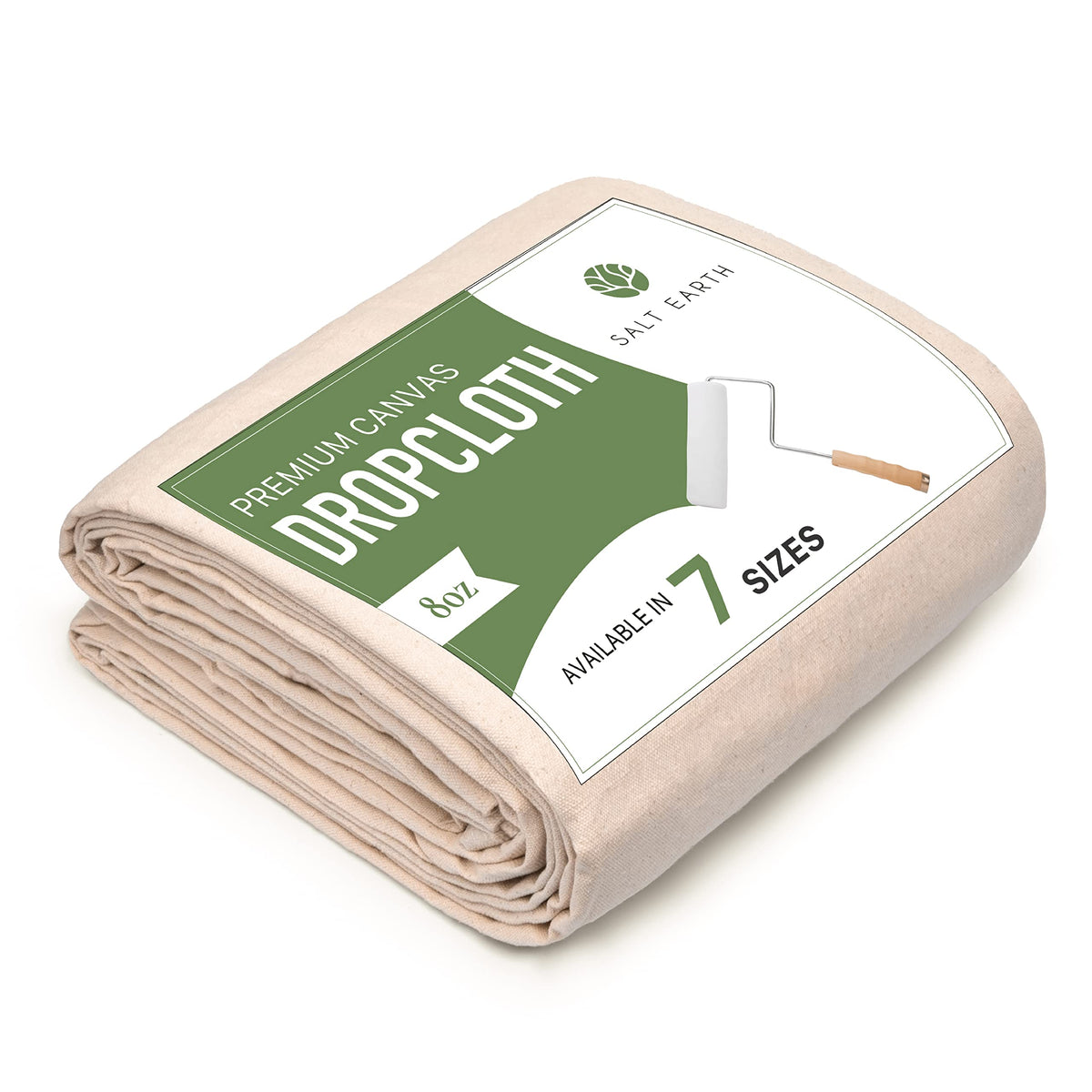 Salt Earth Canvas Drop Cloth 6x9 ft – Reusable 100% Recycled Cotton