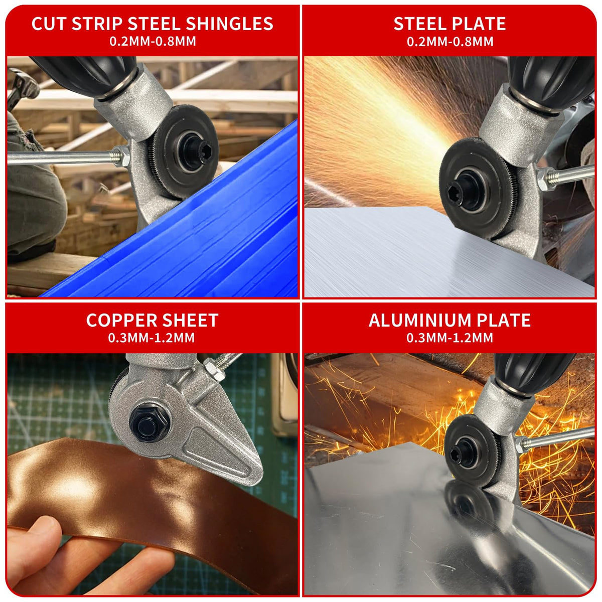SauHandi Drill Cut Pro Metal Cutting Adapter – Upgraded Sheet Metal Cutter for Drill