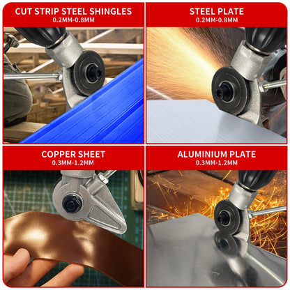 SauHandi Drill Cut Pro Metal Cutting Adapter – Upgraded Sheet Metal Cutter for Drill