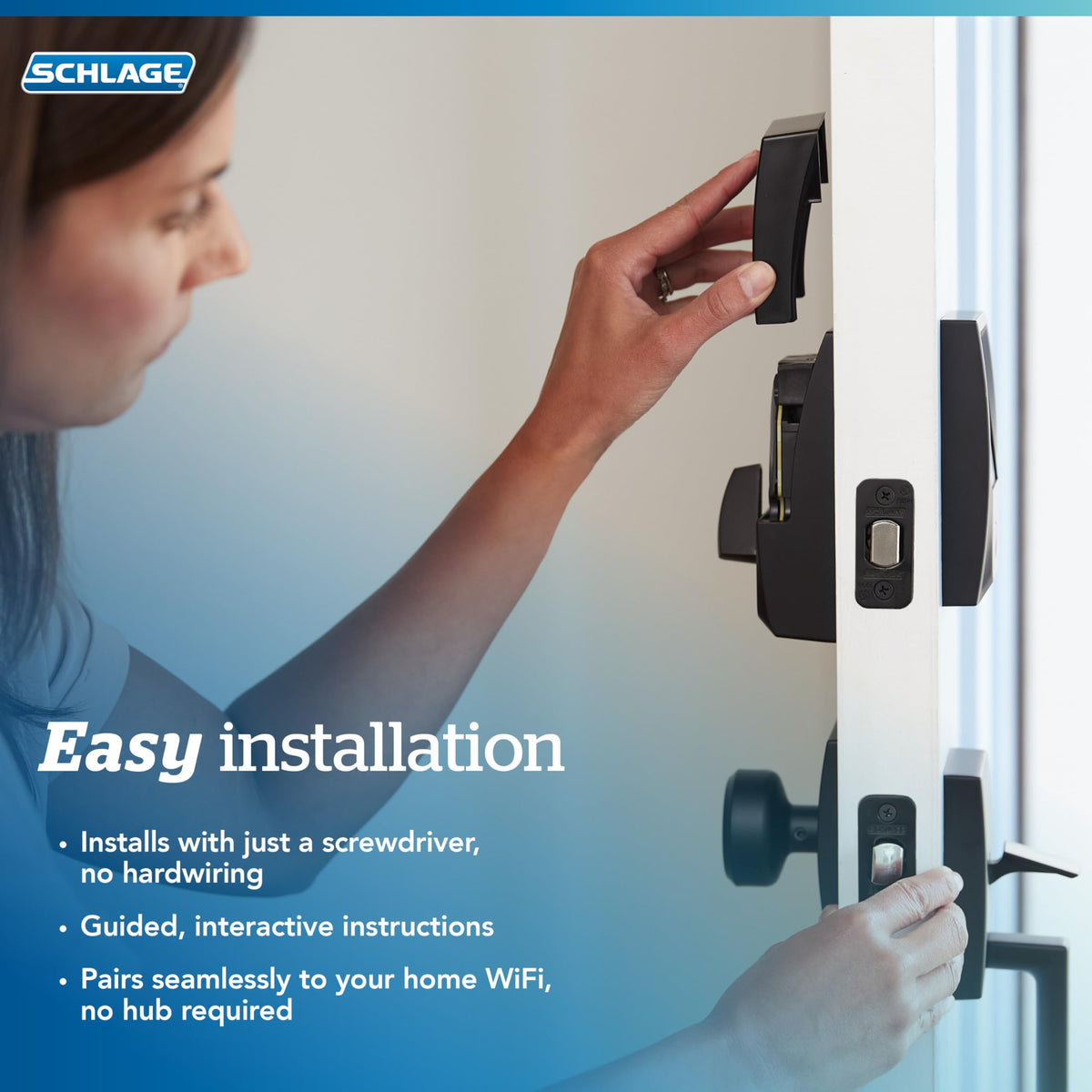 Schlage Encode Smart WiFi Deadbolt with Touchscreen Keypad — Satin Nickel