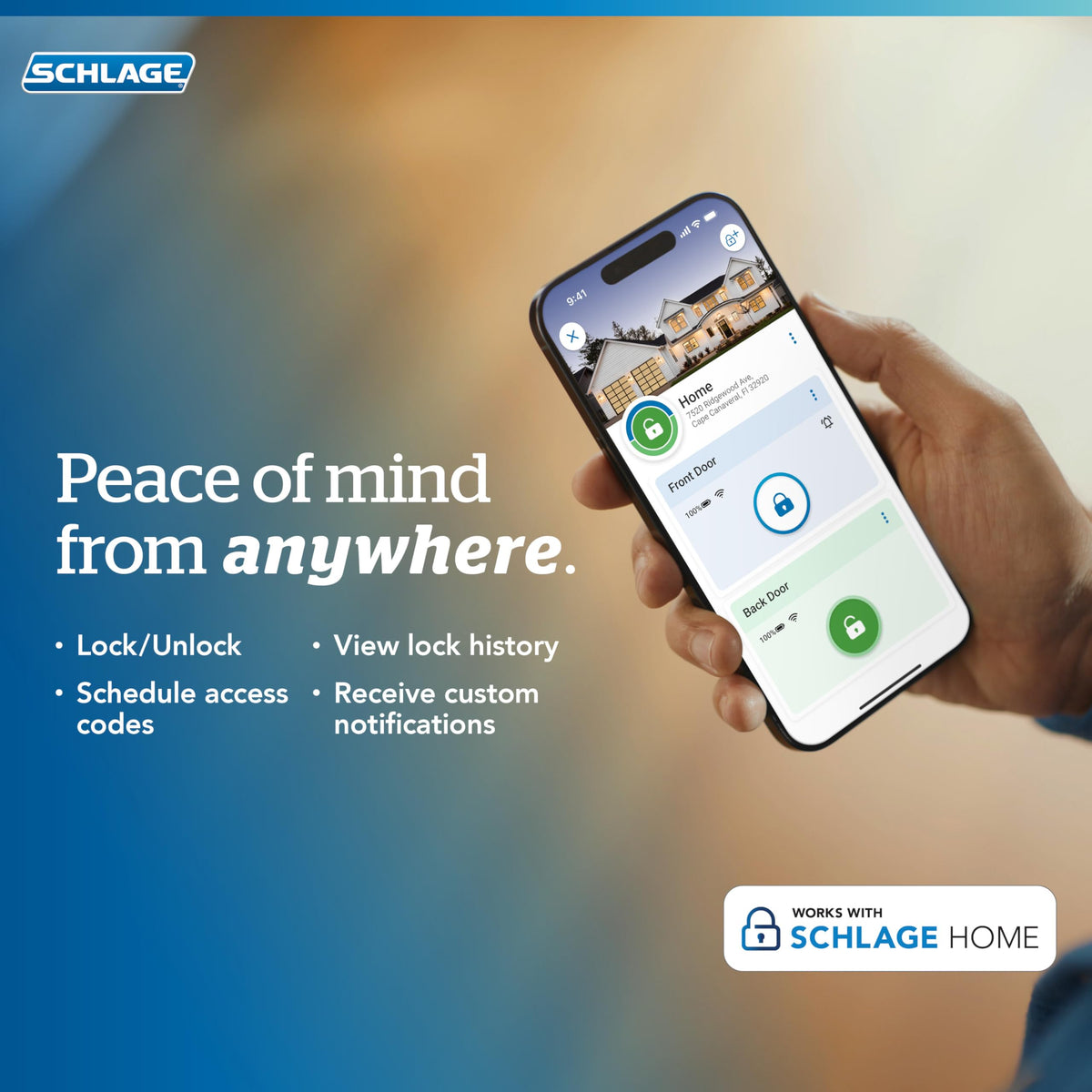 Schlage Encode Smart WiFi Deadbolt with Touchscreen Keypad — Satin Nickel