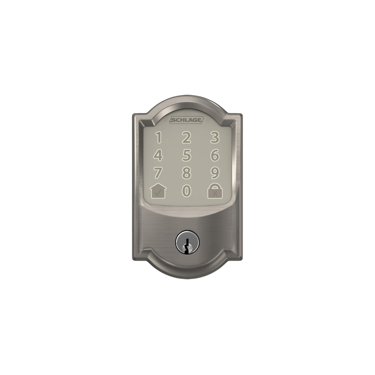 Schlage Encode Smart WiFi Deadbolt with Touchscreen Keypad — Satin Nickel