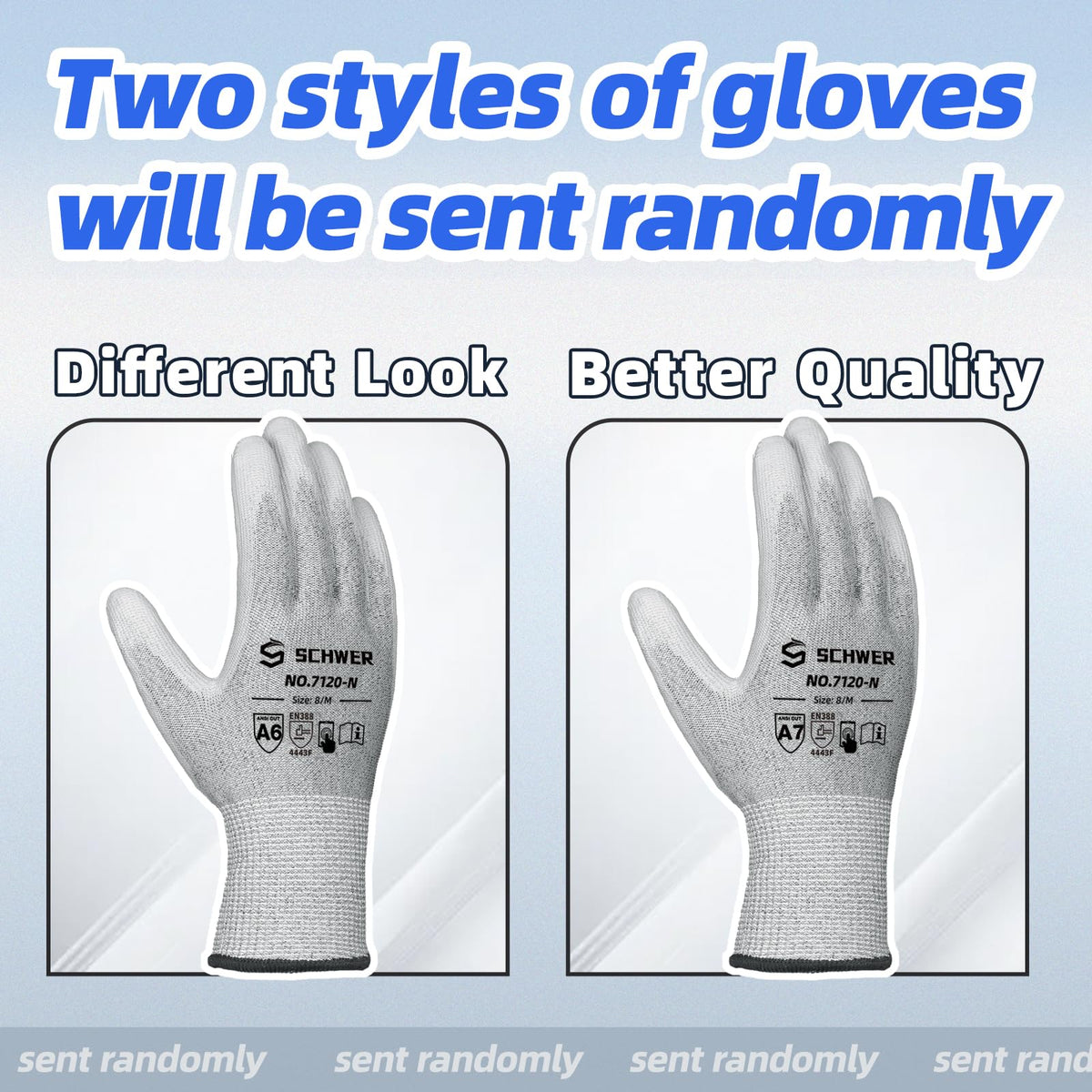 Schwer ANSI A6/A7 Cut Resistant Gloves – 3 Pairs with Touchscreen Support and Durable PU Coating