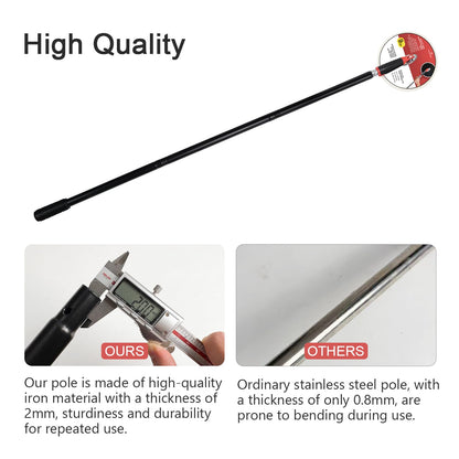 SCOTTCHEN 9-Inch Round Drywall Sander with Pole Compatibility & 3 Grit Discs (80/100/150)