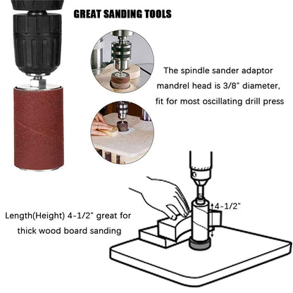 Scottchen PRO Spindle Sander Adaptor Kit — 4-1/2 inch Drum, Rubber Drums, Grit Sleeves
