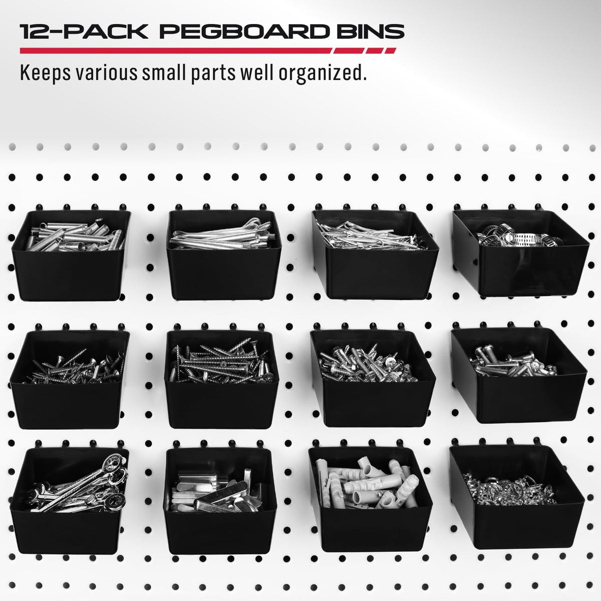 SEDY 300-Piece Pegboard Hook Set — Durable Chrome-Plated Organizer