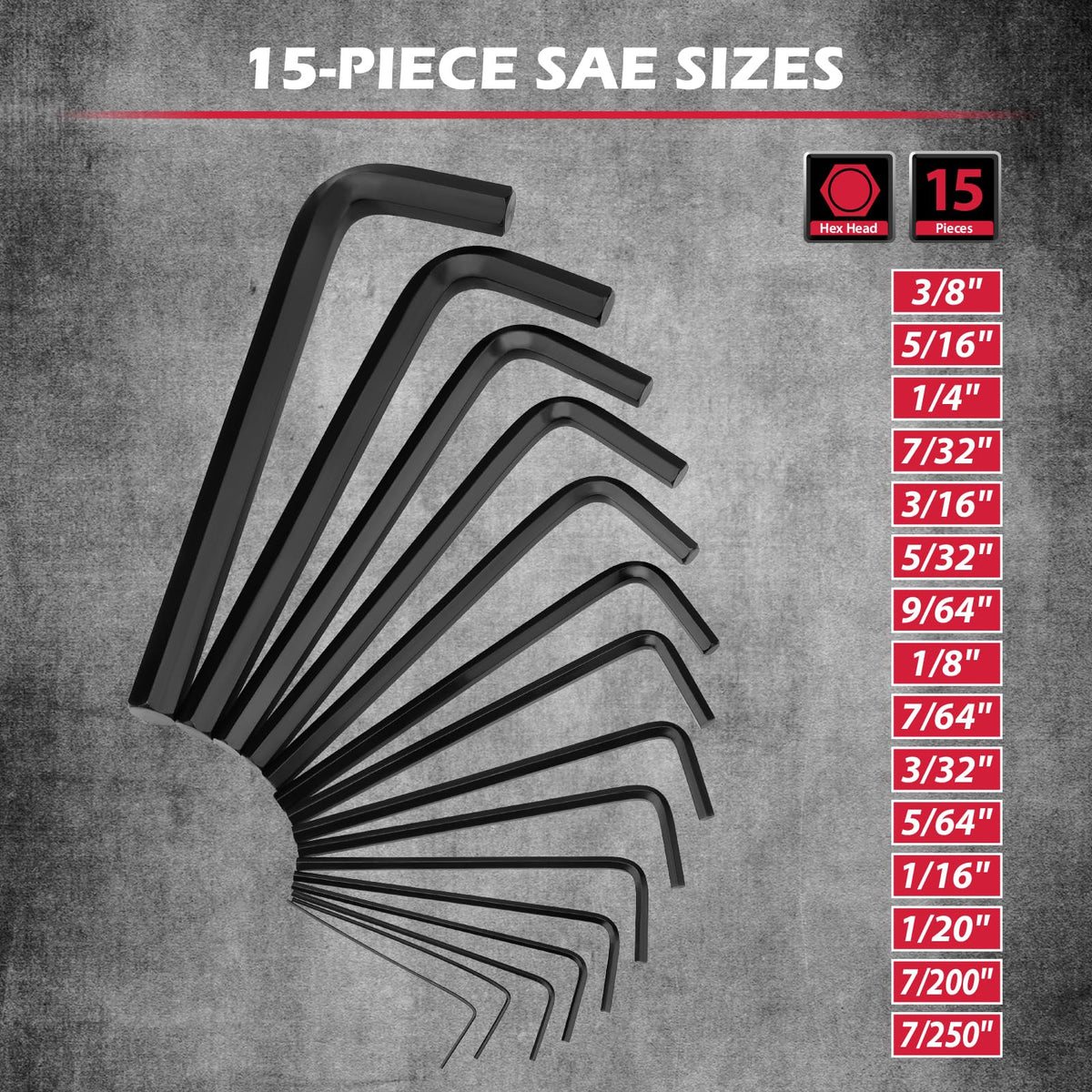 SEDY 41-Piece Hex Key Set with Torque Handle | SAE, Metric & Torx (Cr-V Steel, 3-Layer Case)