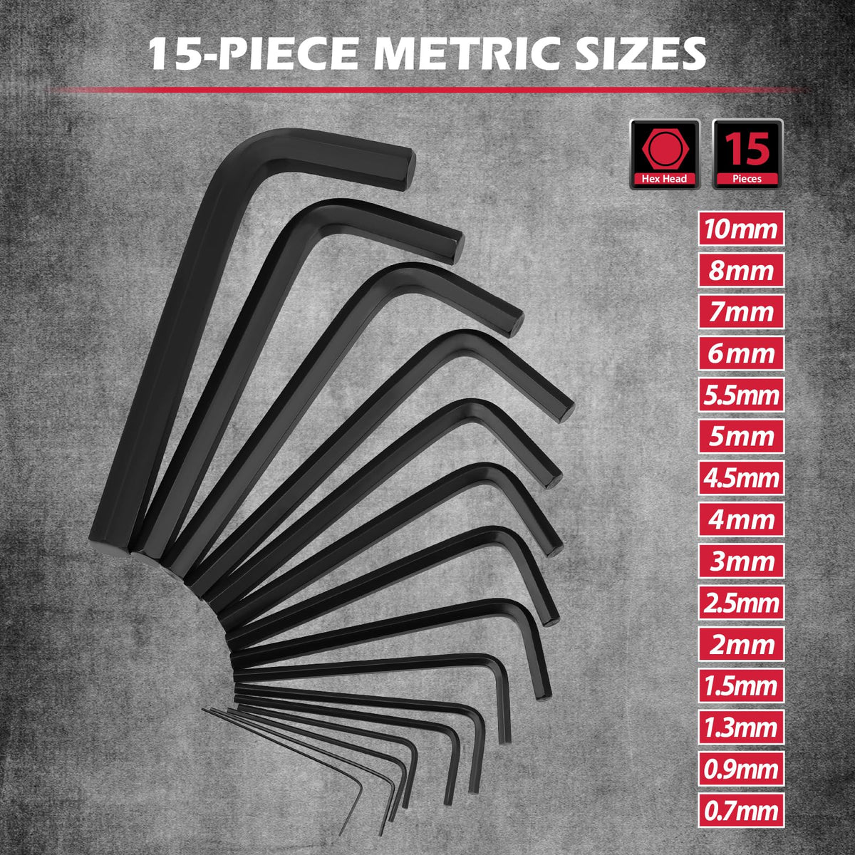 SEDY 41-Piece Hex Key Set with Torque Handle | SAE, Metric & Torx (Cr-V Steel, 3-Layer Case)