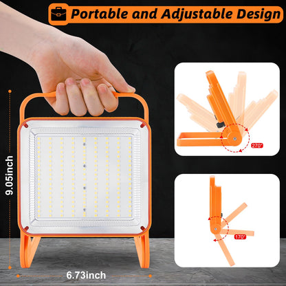 SETEN 2-Pack 50W LED Work Light – 8,000LM, IP65 Waterproof, 10ft Cord, 5,000K Daylight