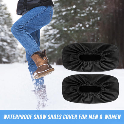 Shyyween 2 Pcs Air Cam Walking Boot Covers – Waterproof Cast Boot Protection (Black, Large)