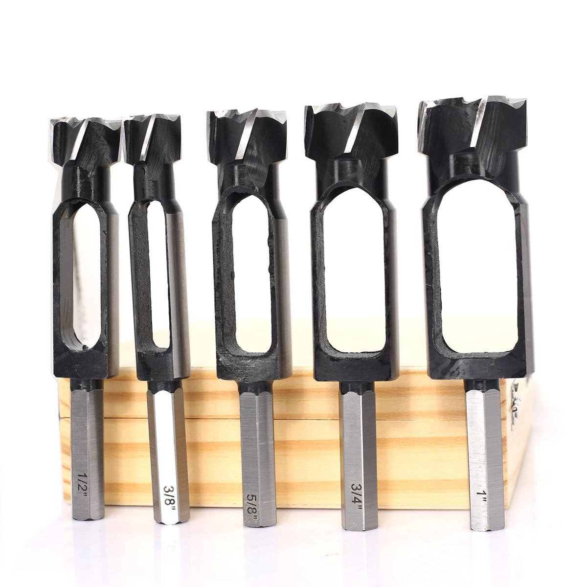 SICWOOD 5PCS Wood Plug Cutters Set – Precision Dowel & Tenon Makers for Woodworking