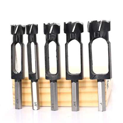 SICWOOD 5PCS Wood Plug Cutters Set – Precision Dowel & Tenon Makers for Woodworking