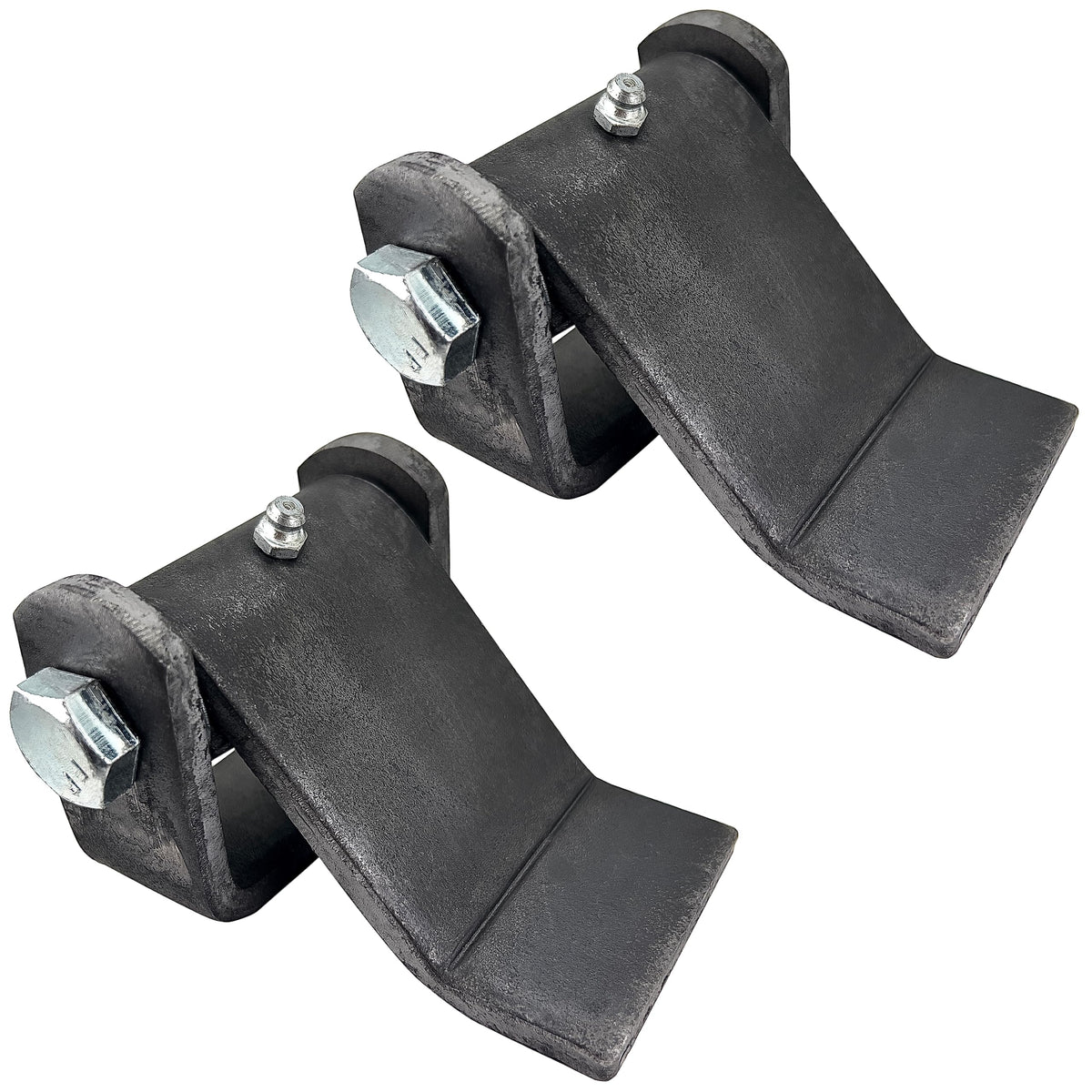 Sidco Supply 2 Pack Weldable Dump Trailer Hinges – Heavy Duty Steel Leaf Strap Hinges with Grease Zerk