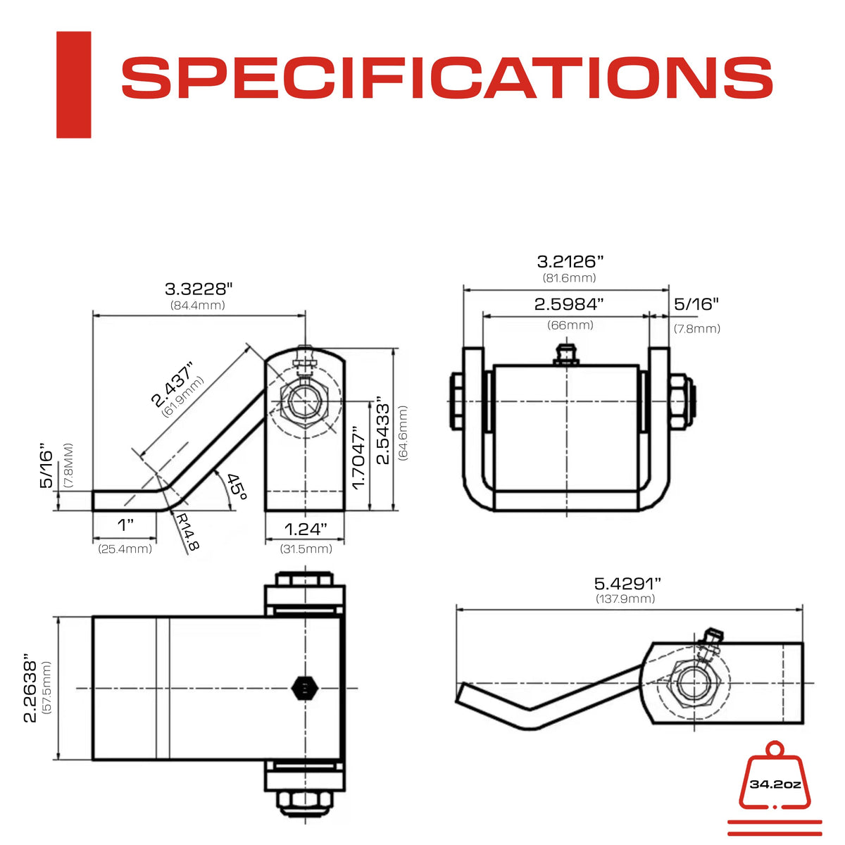 Sidco Supply 2 Pack Weldable Dump Trailer Hinges – Heavy Duty Steel Leaf Strap Hinges with Grease Zerk