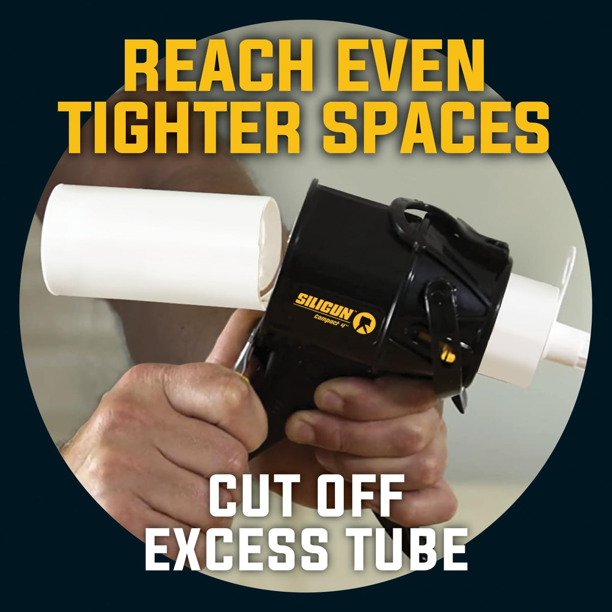 SILIGUN Gen-3 Compact Caulking Gun – No Drip, Patented Design, Lightweight ABS Frame